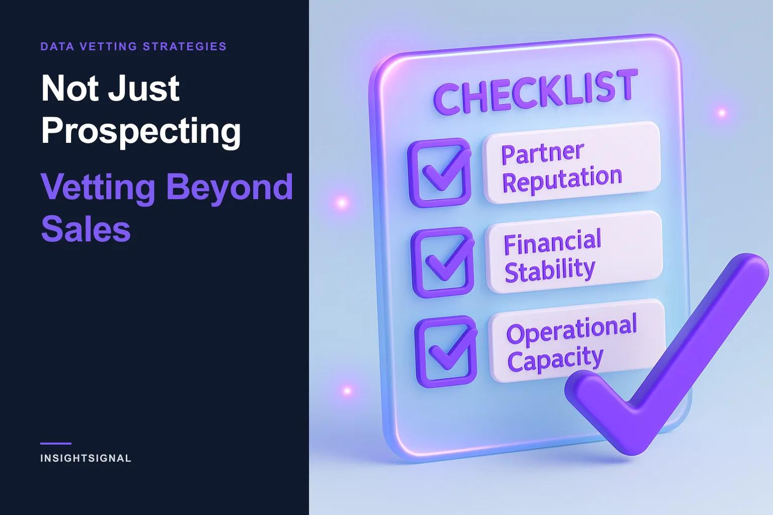 Not Just Prospecting: Vetting Beyond Sales